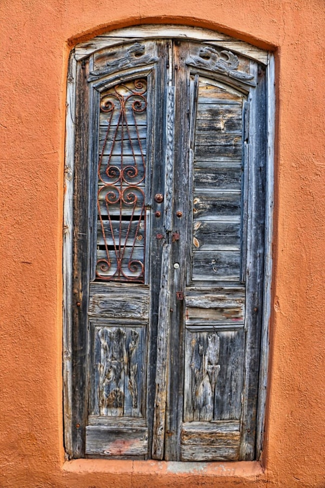 large wooden door