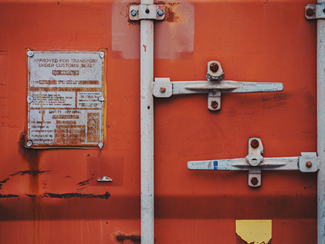 cargo container door