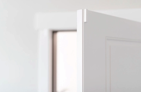 White Door Sensor Attached to Open White Door