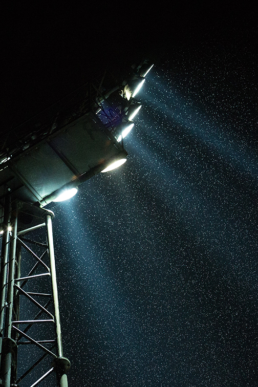 Field Floodlights at night