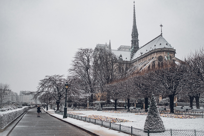 Cathedral in a Snowy Winter when Pipes are Most Likely to Freeze