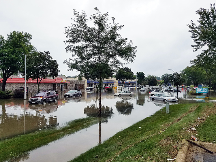 Flooded Parking Lot