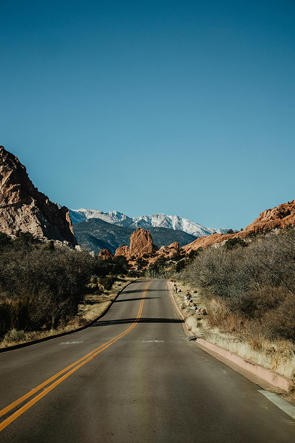 Highway running through Colorado