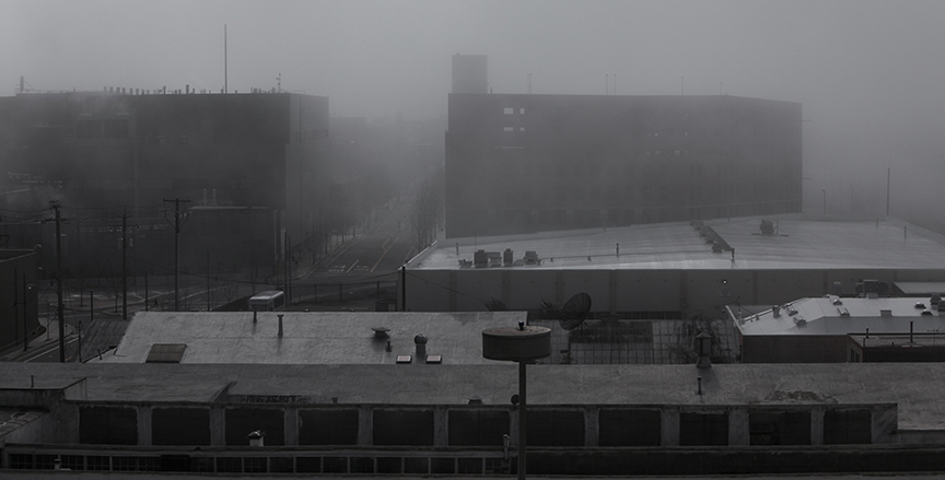 Gloomy and dark photo of Emeryville