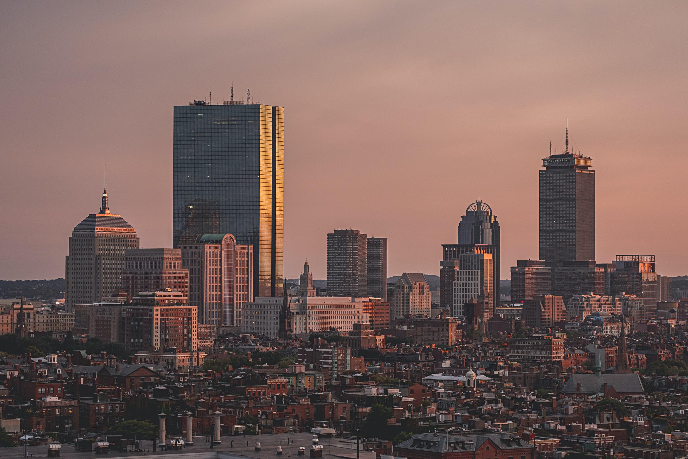 The Boston Skyline at Sundown