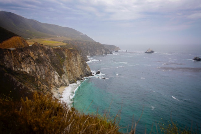 cliffs on the California coastline