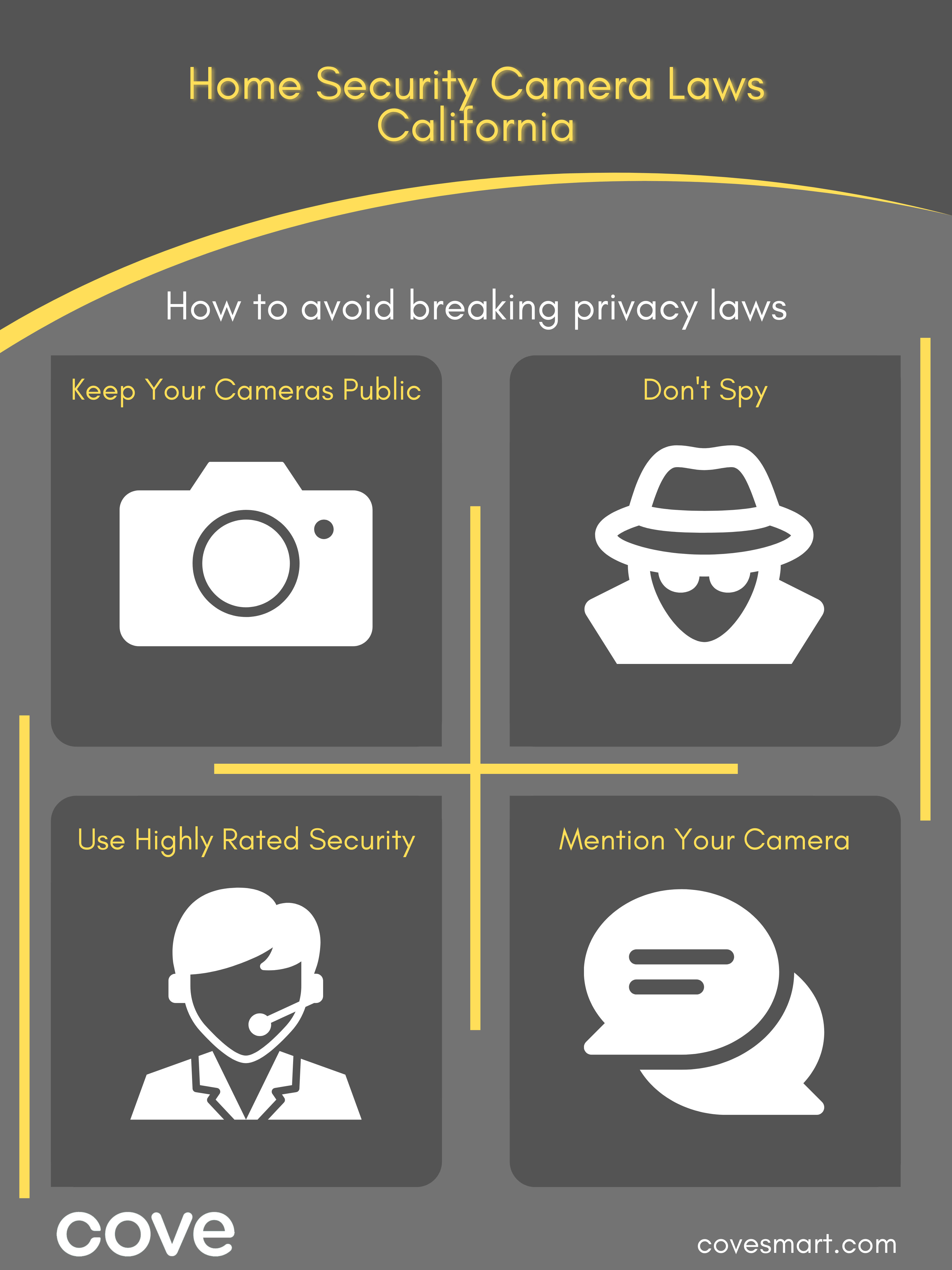 Home Security Camera Laws California Infographic