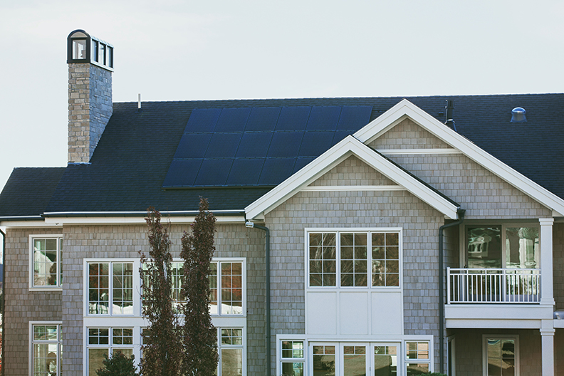 Nice Home With Vivint Solar Panels on the roof.