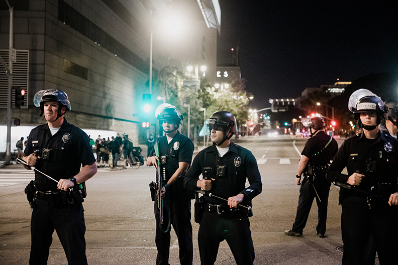 Police Officers in Riot Gear
