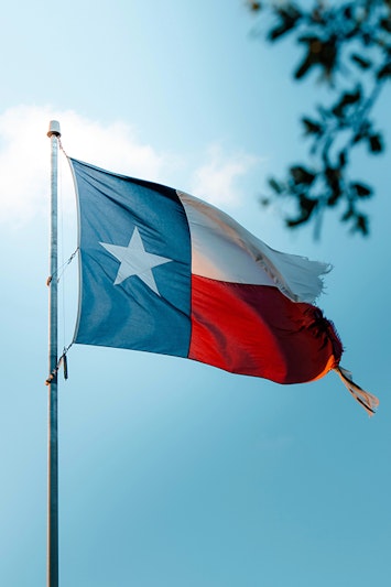 Slightly Torn Texas Flag