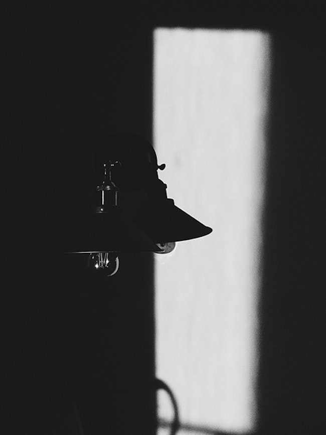 lamp in a dark room in Danville Illinois