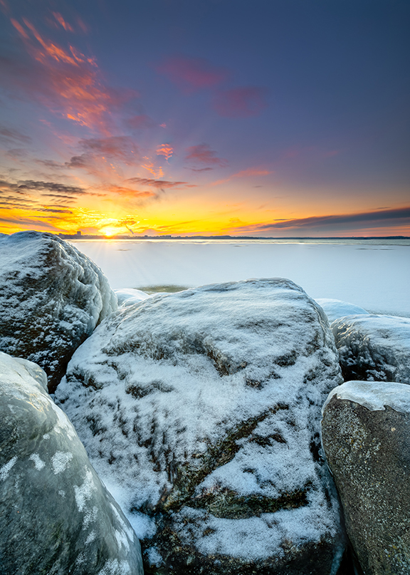Madison WI Icy Sunset 