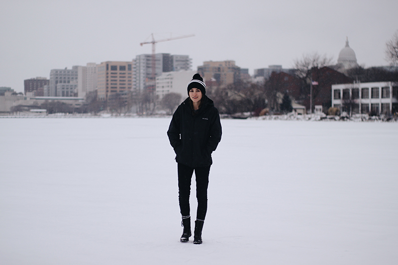 Girl in Madison WI Snow