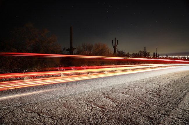 Tucson Arizona Extended Exposure At Night