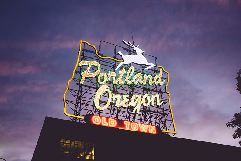 Portland Oregon Old Town Sign
