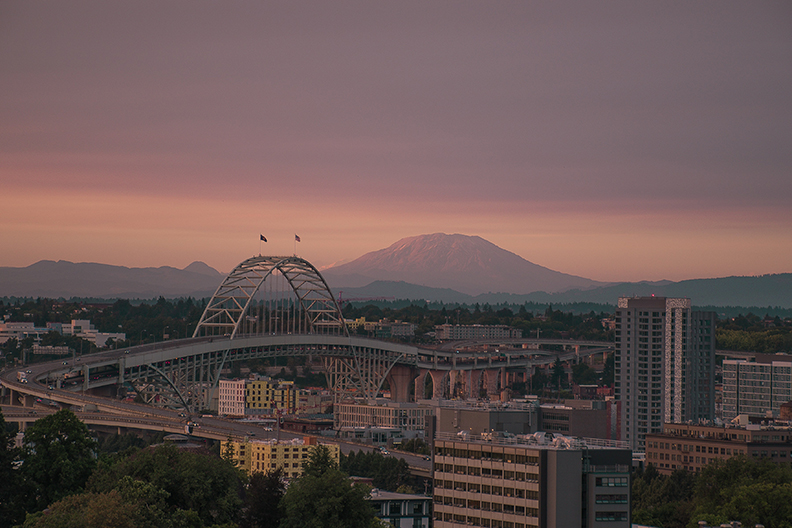 Portland Oregon at Dusk