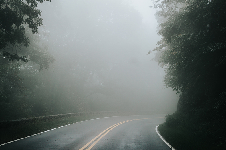 Misty Virginia Road