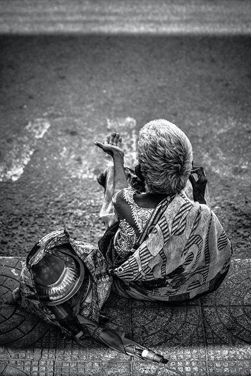 Fallen Old Woman