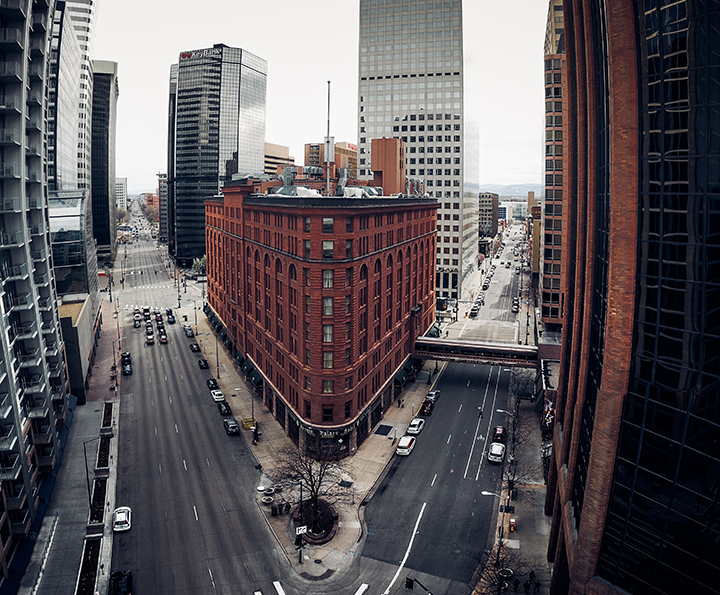Fish Eyed Downtown Denver
