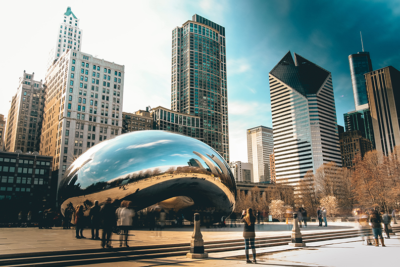 Chicago Bean Scuplture Day Time