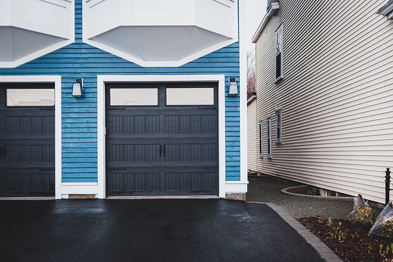 Dark Blue Garage