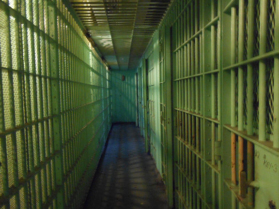Hallway of Prison Bars