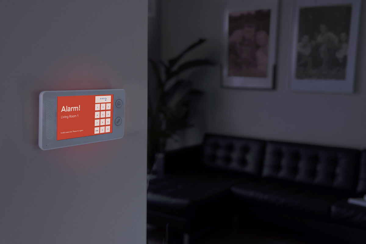 Cove Alarm Panel at Night