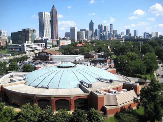 Atlanta in daylight with a blue sky in the background