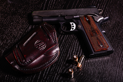 Pistol With Leather and bullets