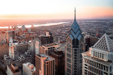 Philadelphia at Sunset