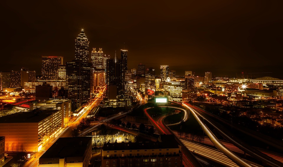 Atlanta on a dark night