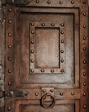 The door is steel and has clearly been reinforced.