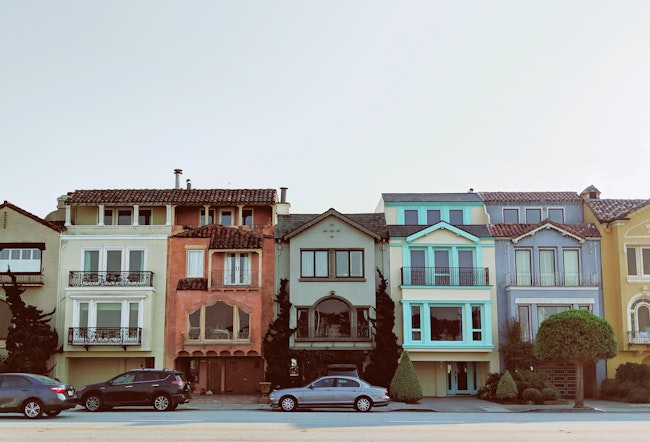 A colorful house.
