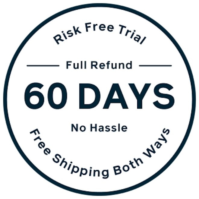 Risk free trial. 60 day full refund.