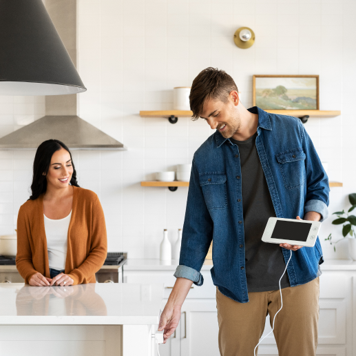 couple installing cove system