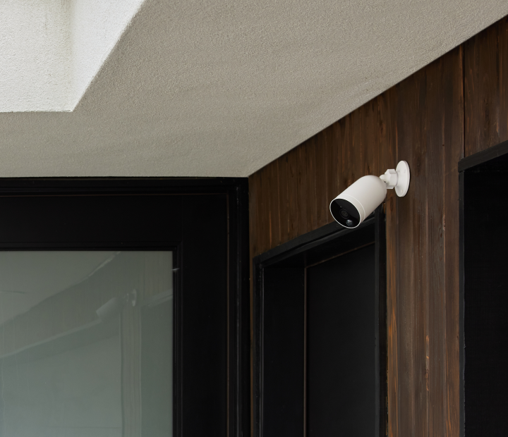 Outdoor Camera Mounted On Wall