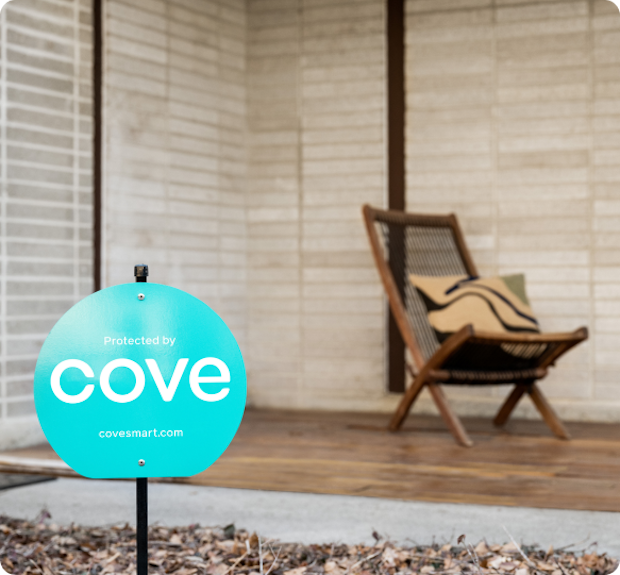 protected by cove yard sign
