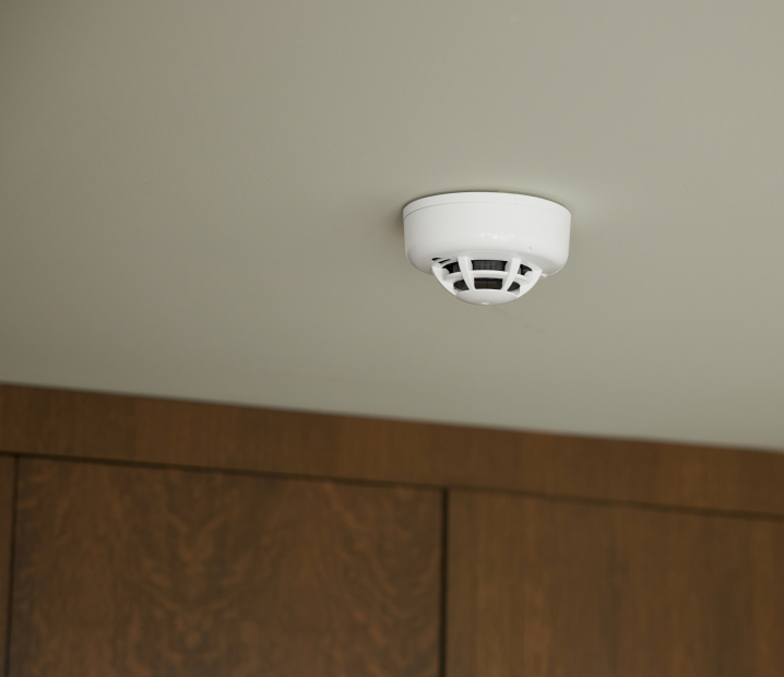 Smoke CO detector installed in a home