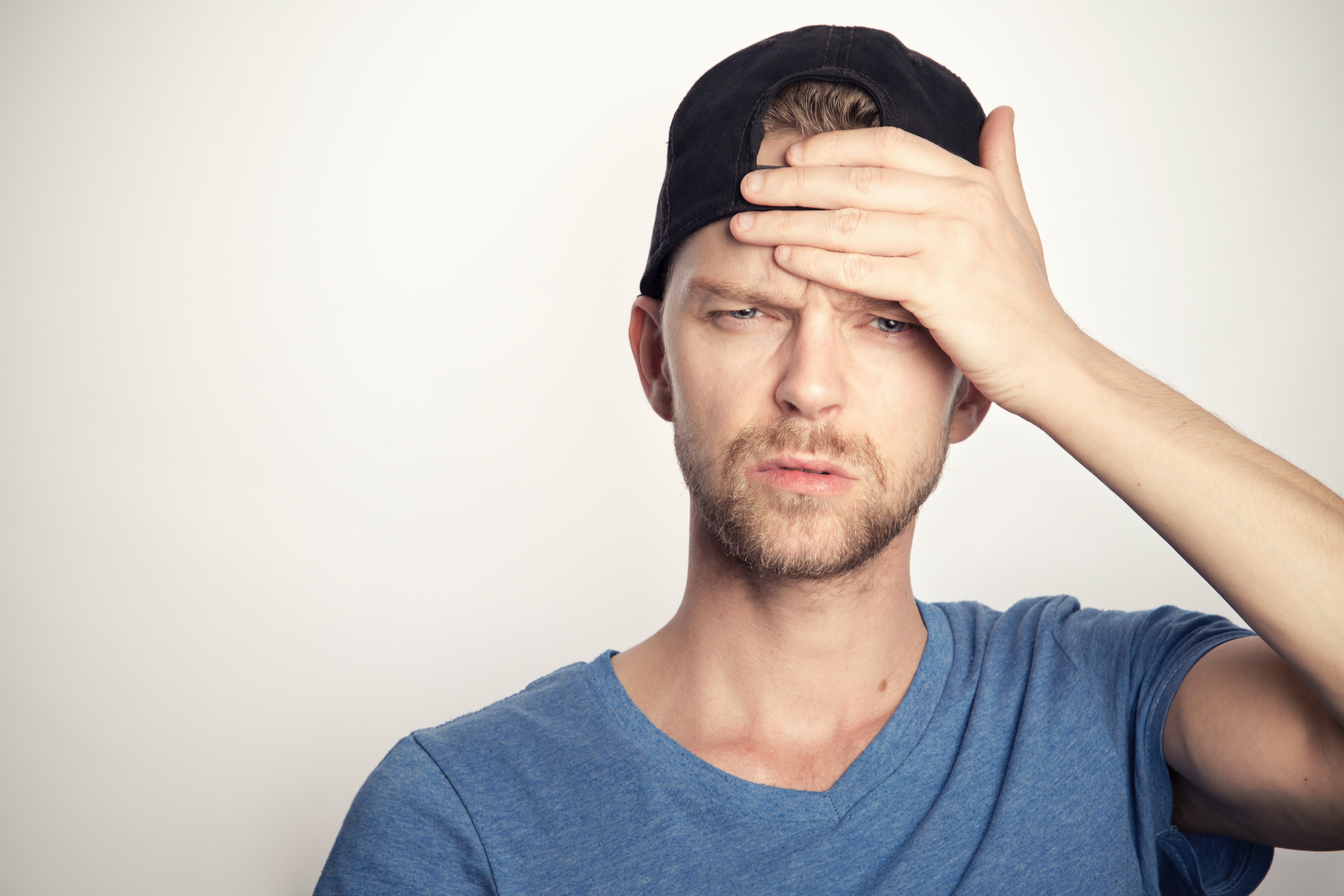 man in stress