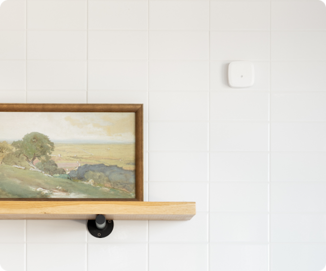 glass break sensor on wall