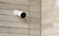 cove outdoor camera mounted on exterior wall