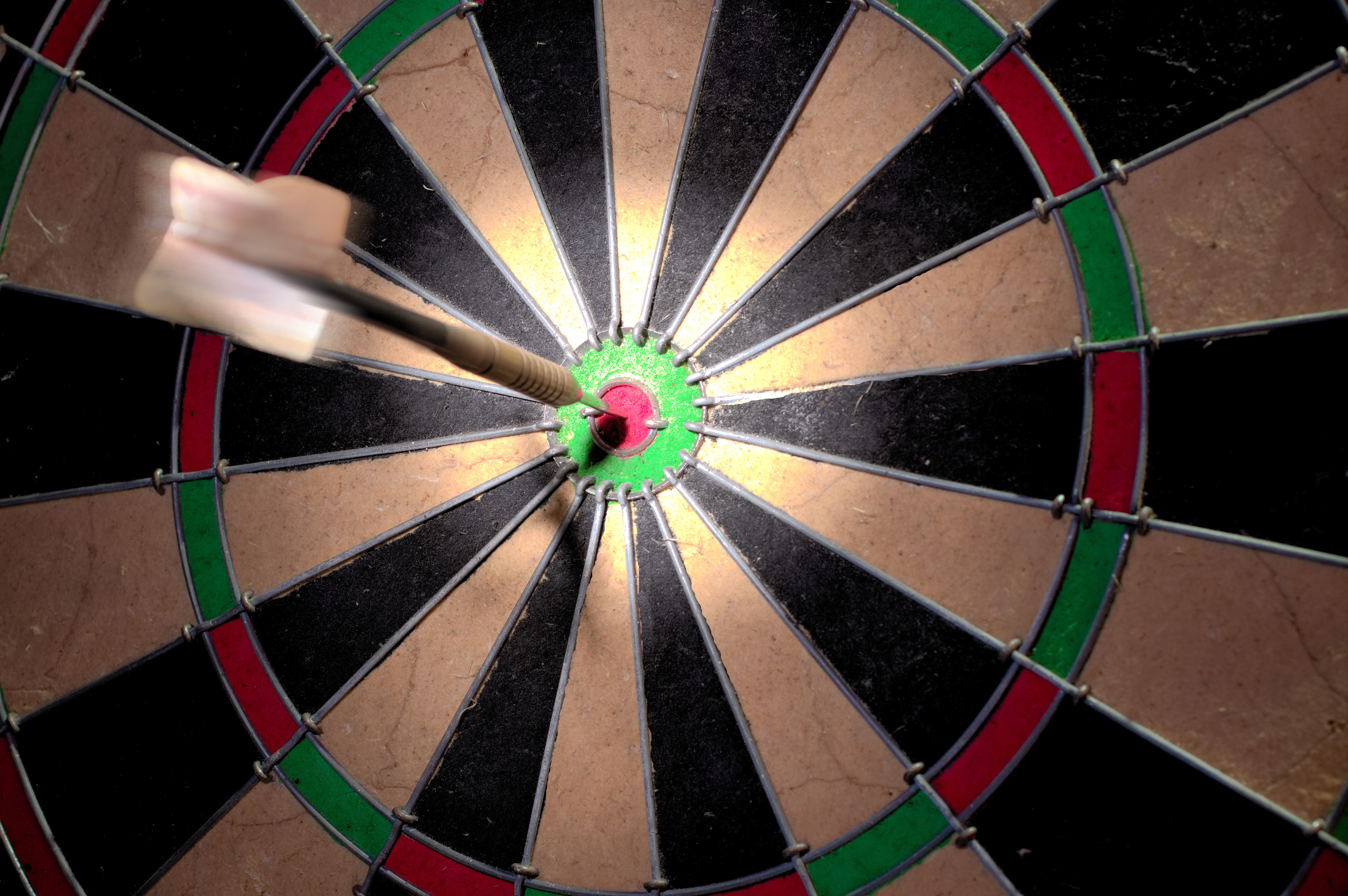 Arrow in the middle of a target.
