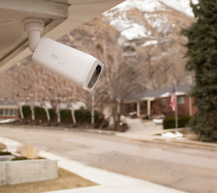 Eufy outdoor camera aimed at street