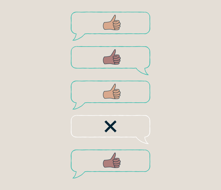 thumbs up messages