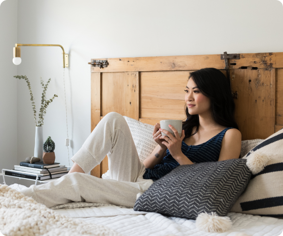 Woman on bed