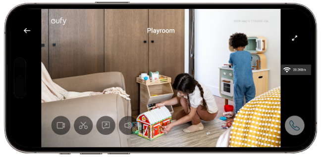 Cove Connect app view of the children's bedroom.