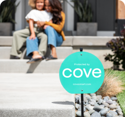 Cove yard sign in front of house