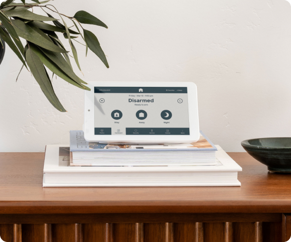 alarm hub on desk
