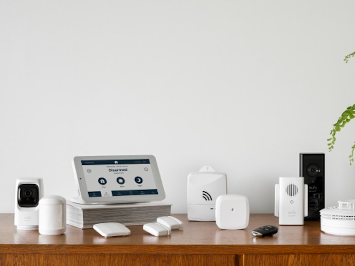 A Cove touchscreen panel, disarmed and secure at home