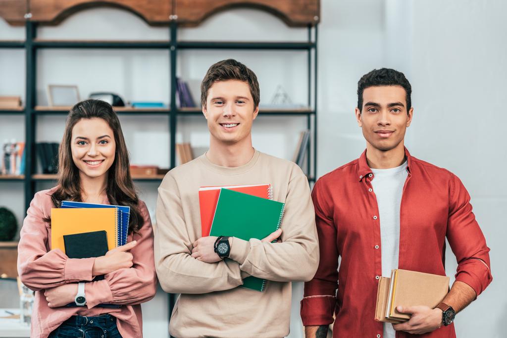 College students ready for class and doing their best to be safe.